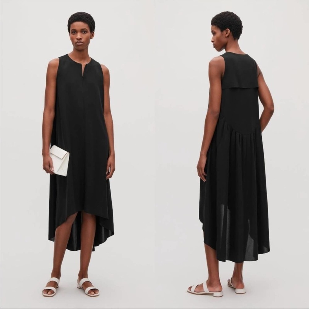 COS Black Sleeveless Midi Dress